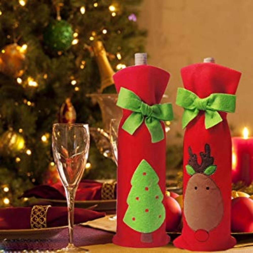 3pcs Santa Claus Wine Bottle Cover bags - Picture 5 of 7